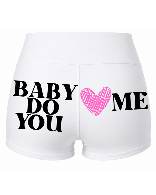 BDYLM High-Waist Booty Shorts (PINK Heart)