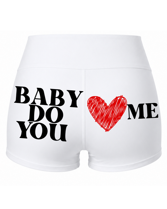 BDYLM High-Waist Booty Shorts (RED Heart)