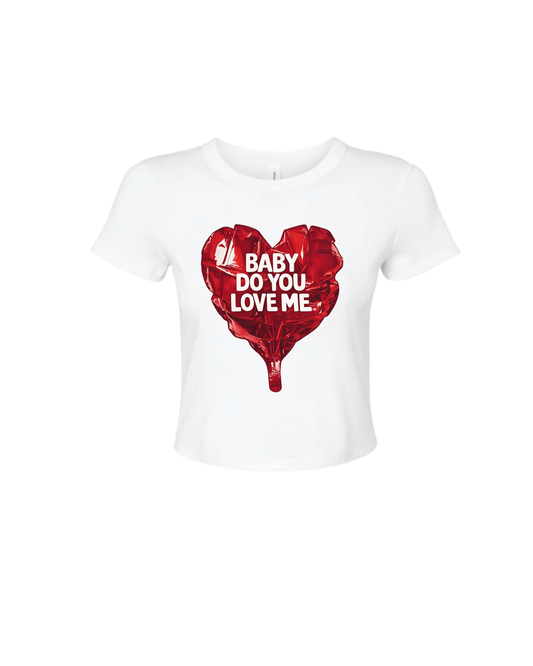 Baby Do You Love Me “Balloon Heart” Fitted Tee - Ladies