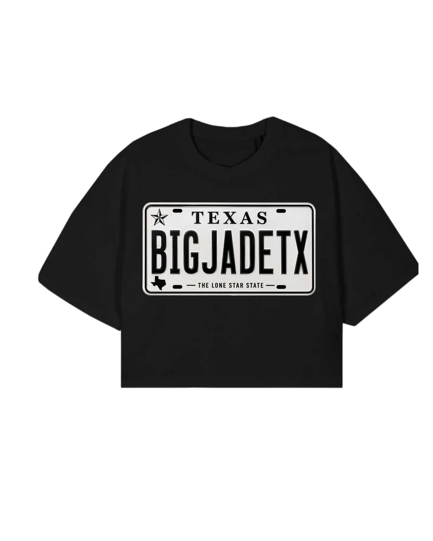 BIGJADETX Plate Crop Heavyweight Tee - Ladies