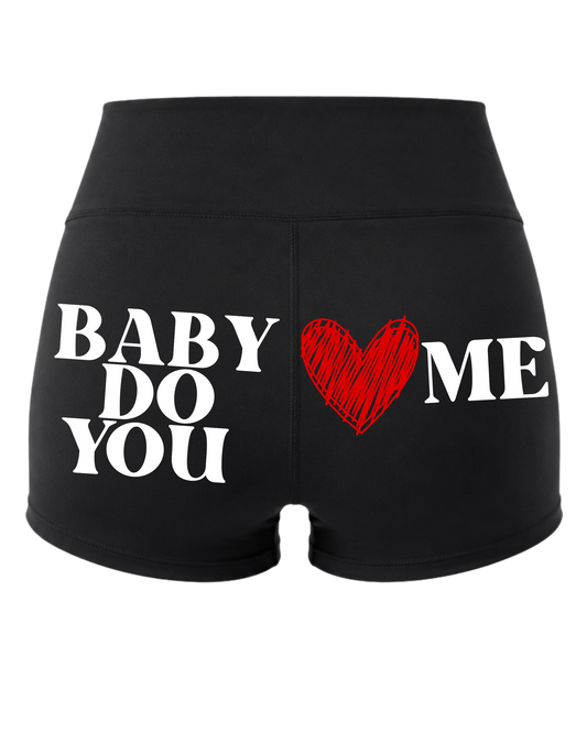 BDYLM High-Waist Booty Shorts (RED Heart)