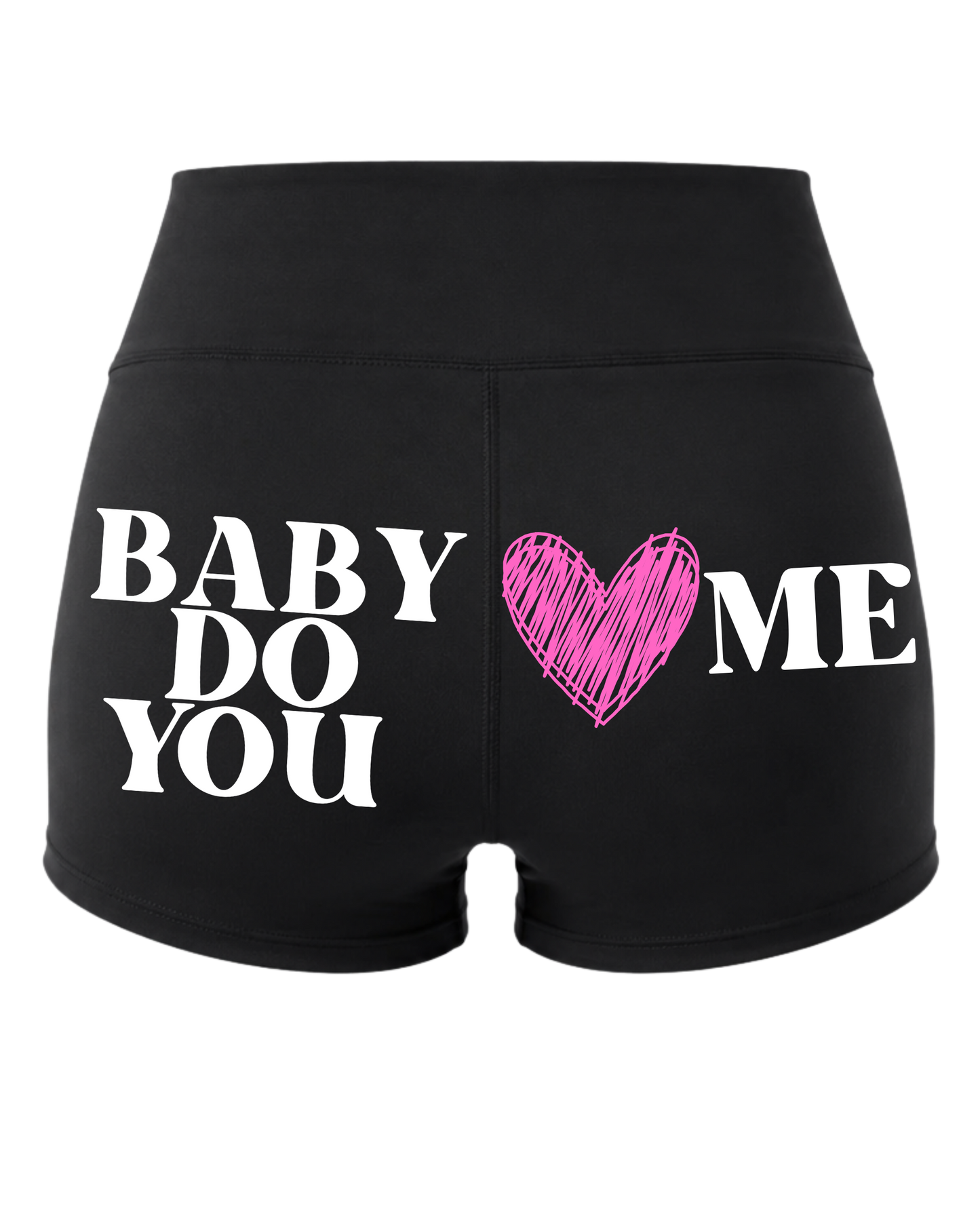 BDYLM High-Waist Booty Shorts (PINK Heart)
