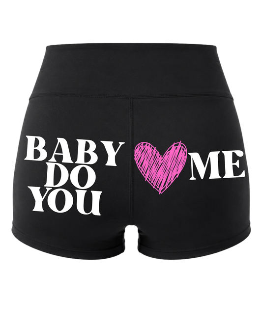 BDYLM High-Waist Booty Shorts (PINK Heart)